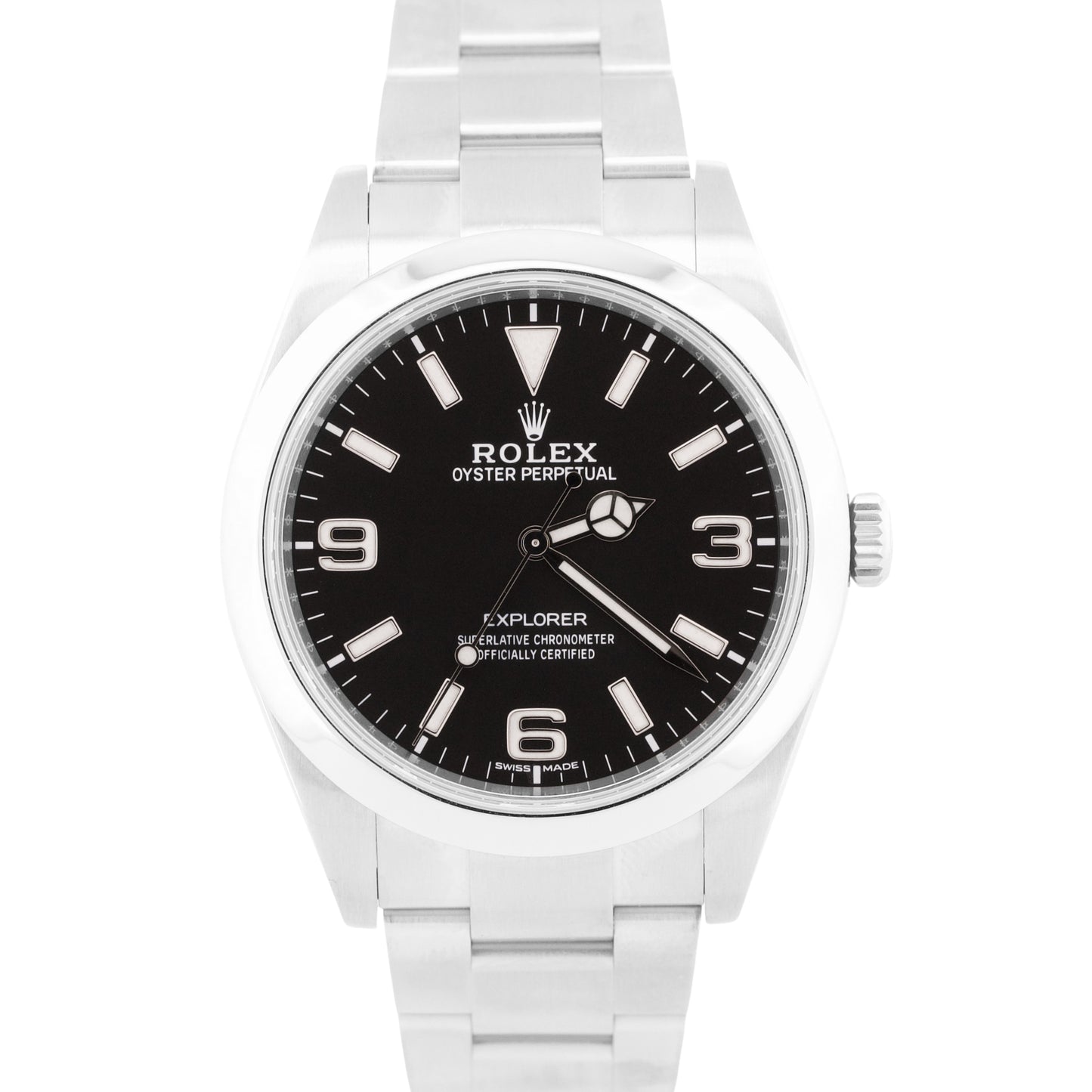 MINT PAPERS Rolex Explorer I Black MK2 Steel 39mm Stainless Steel 214270 BOX