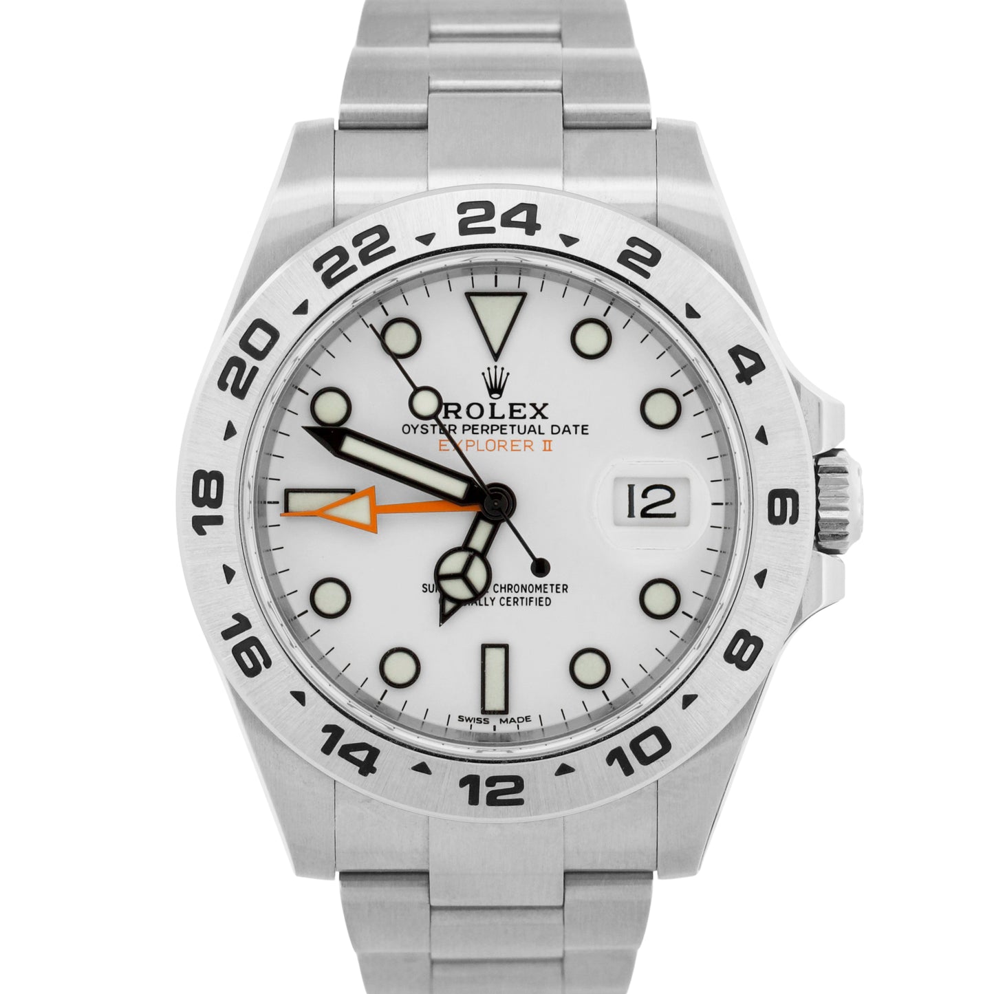 UNPOLISHED 2020 NFC PAPERS Rolex Explorer II 42mm POLAR WHITE Orange 216570 BOX