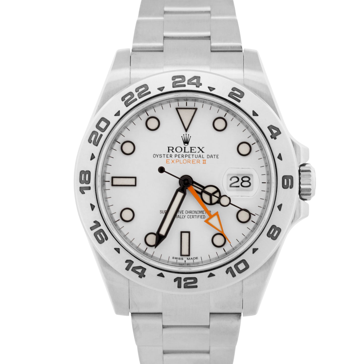 2013 Rolex Explorer II 216570 Polar White Stainless Steel 42mm Watch Box Papers
