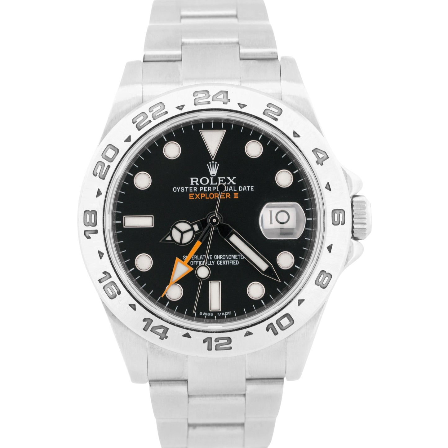 PAPERS Rolex Explorer II 42mm 216570 BLACK Stainless Steel RSC Orange Watch BOX