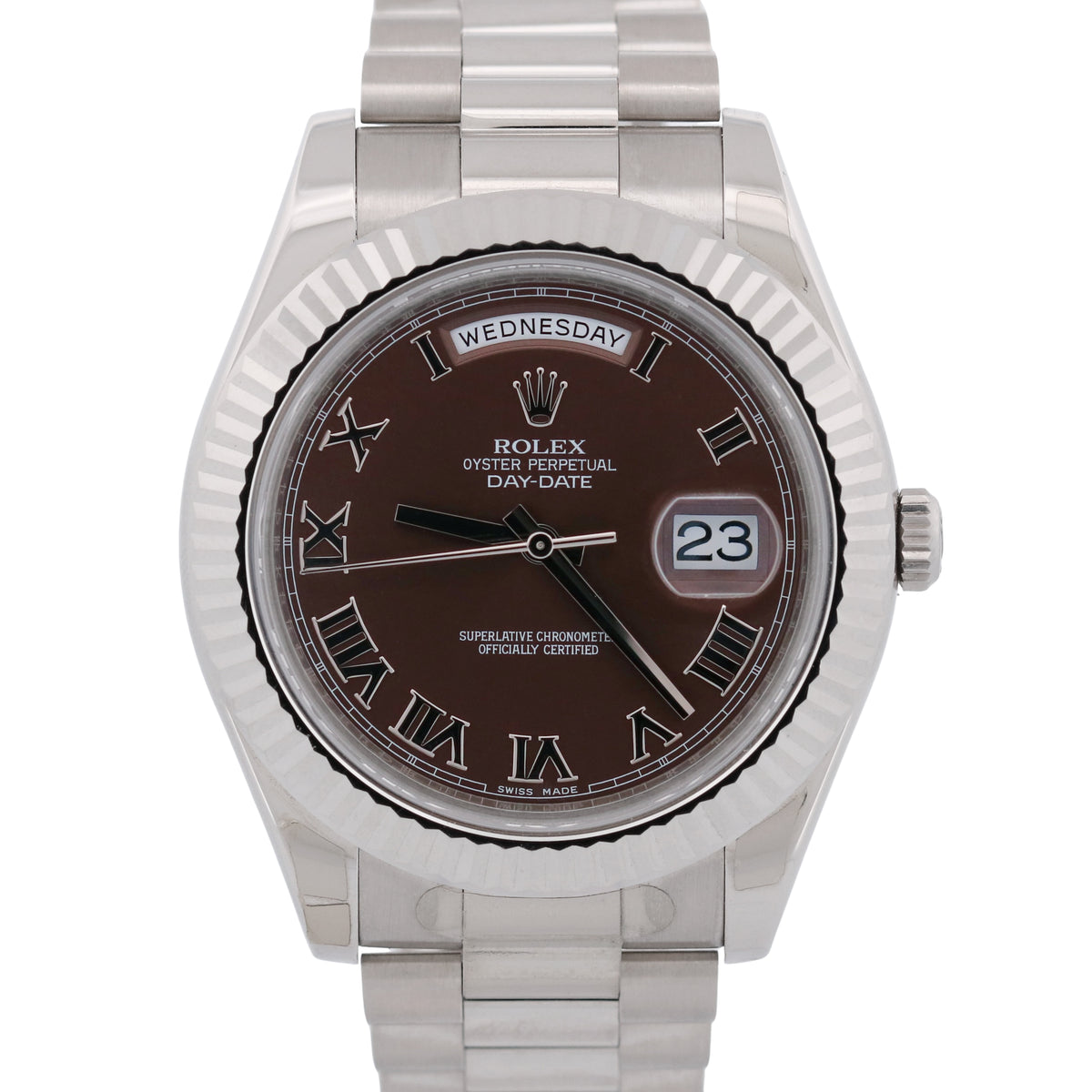 Unpolished 2020 Rolex Day-Date II President 218239 18K 41mm Bronze Box Papers