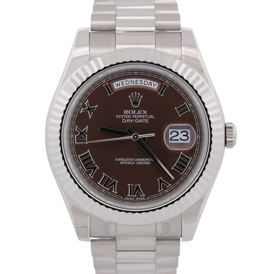 Unpolished 2020 Rolex Day-Date II President 218239 18K 41mm Bronze Box Papers