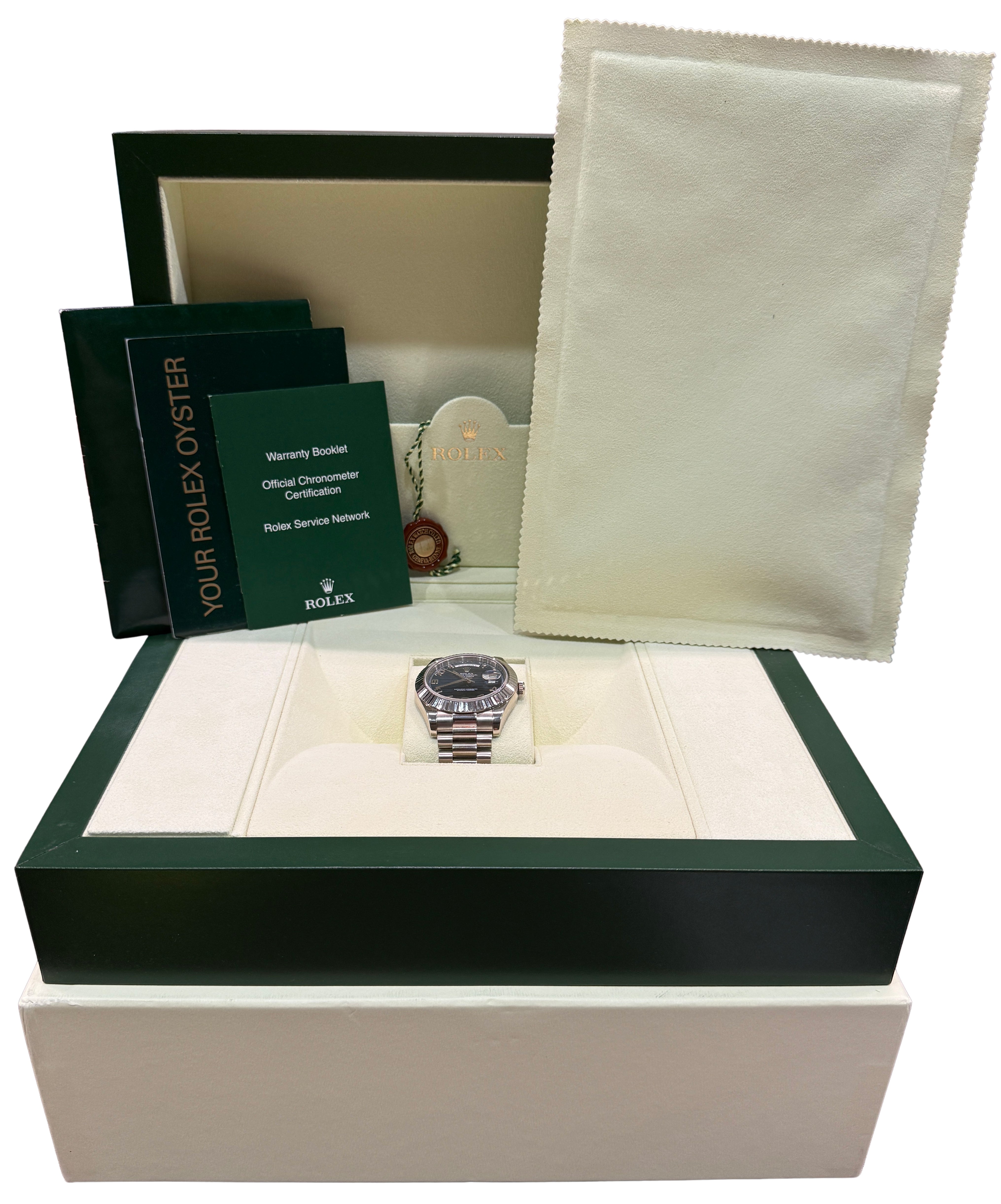 Rolex Day-Date II 218239 Blue Arabic Wave 18K White Gold President