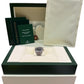 Rolex Day-Date II 218239 Blue Arabic Wave 18K White Gold President 41mm Box