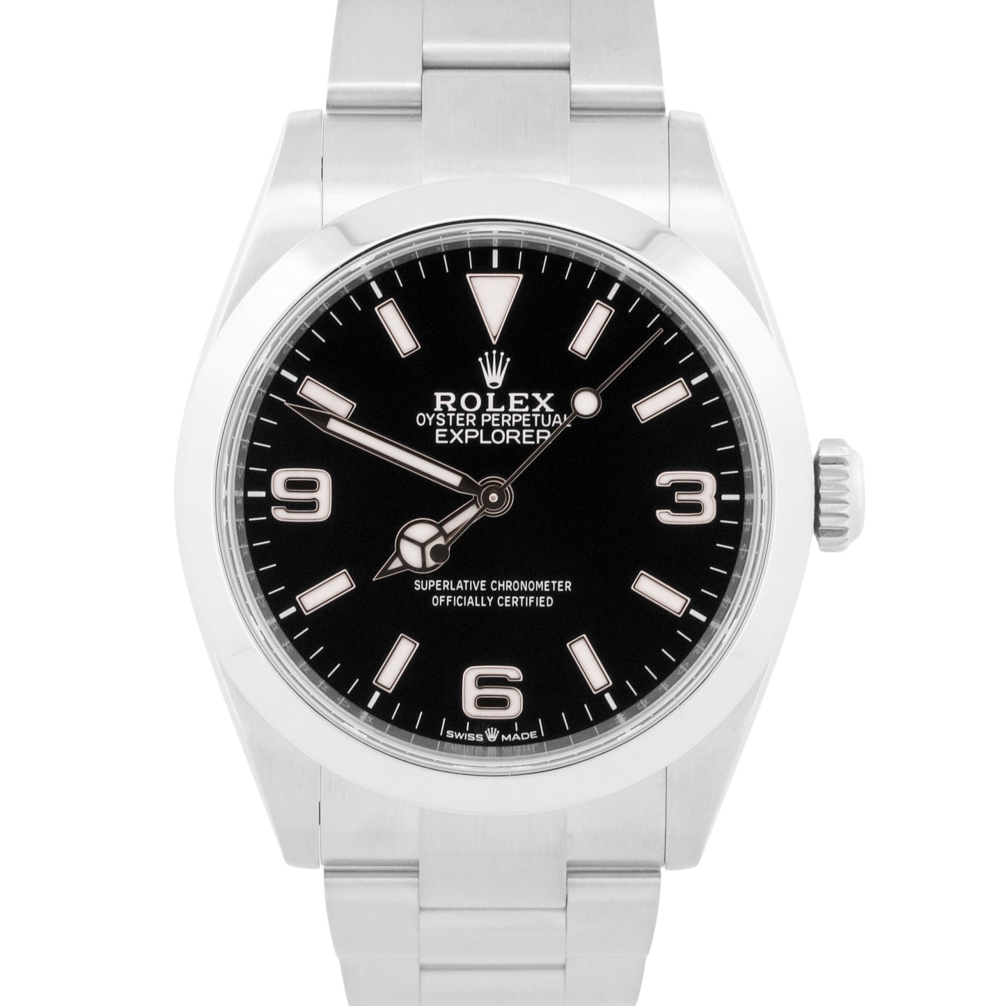 2023 PAPERS Rolex Explorer I BLACK Stainless Steel 40mm 224270 Watch BOX