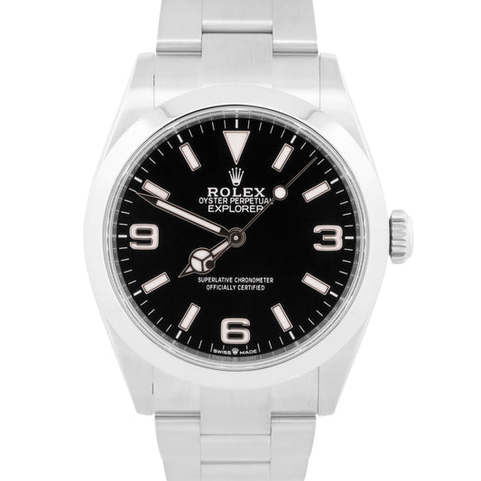 2023 PAPERS Rolex Explorer I BLACK Stainless Steel 40mm 224270 Watch BOX