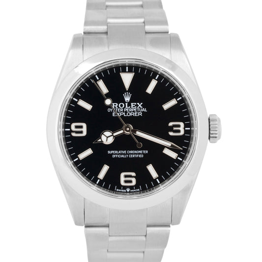 NEW APRIL 2026 PAPERS Rolex Explorer 40mm BLACK Stainless Steel 224270 Watch BOX
