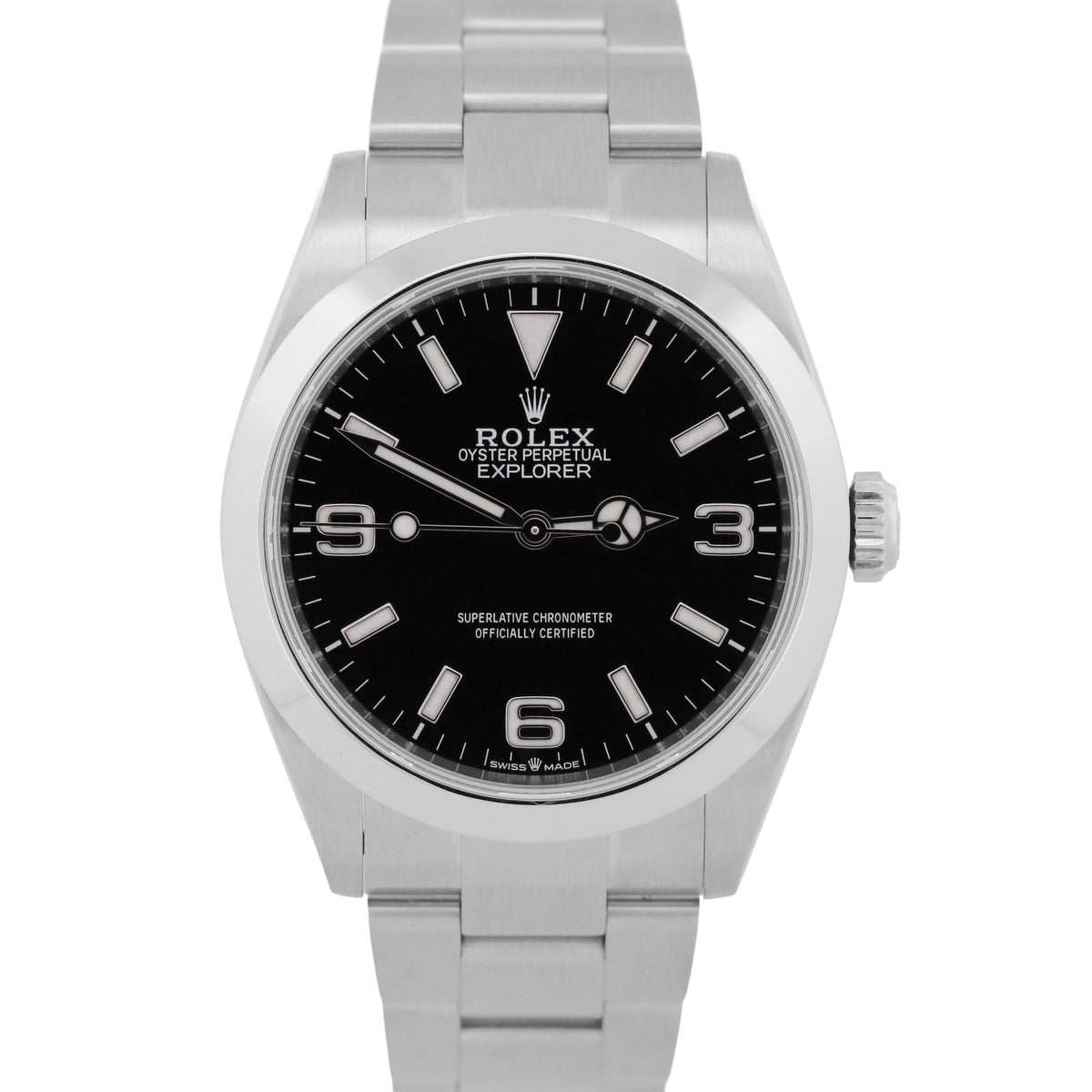 2023 Rolex Explorer I 224270 Black Stainless Steel Oyster 40mm Watch Box Papers