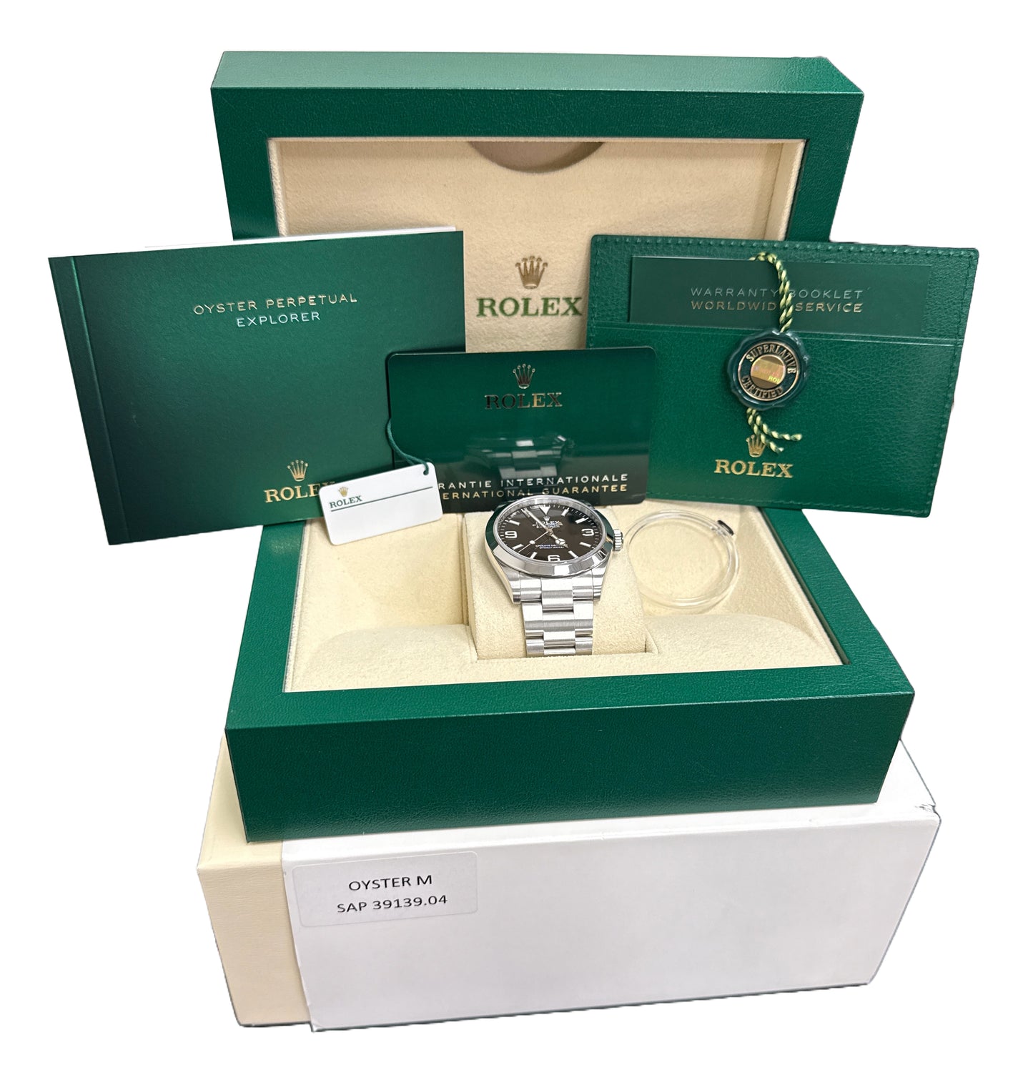MINT 2024 PAPERS Rolex Explorer I 40mm Stainless Steel Black 224270 Watch BOX
