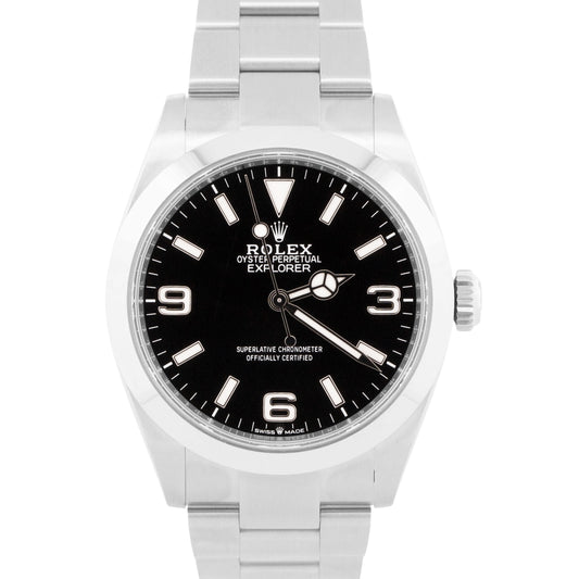 New 2026 Rolex Explorer 40mm Black Stainless Steel 224270 Watch Box Papers