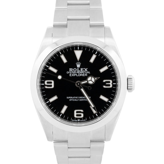 Rolex Explorer 224270 40mm Black Stainless Steel 3-6-9 Oyster Smooth Watch