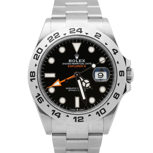 MINT PAPERS Rolex Explorer II 226570 BLACK Stainless Steel Orange 42mm Watch BOX