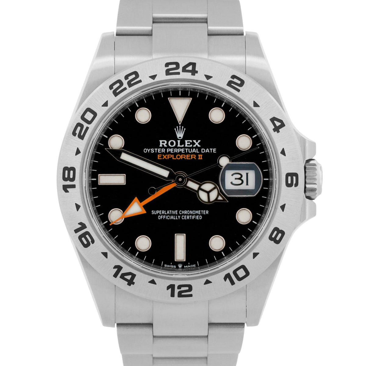 New 2022 Rolex Explorer II 226570 Black Stainless Steel 42mm Watch Box Papers