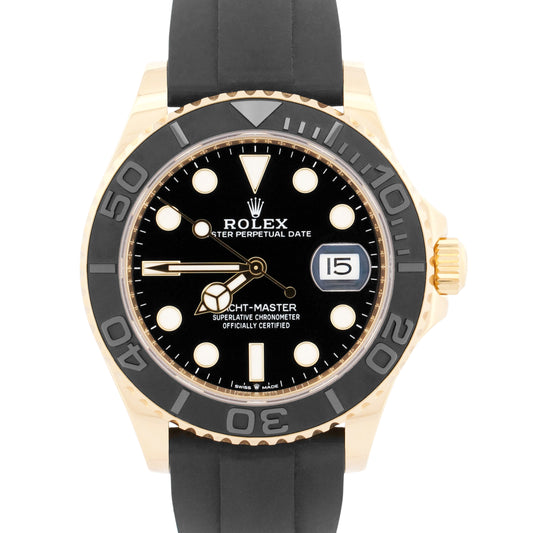 2023 PAPERS Rolex Yacht-Master 18K Yellow Gold Oysterflex 42mm 226658 Watch BOX