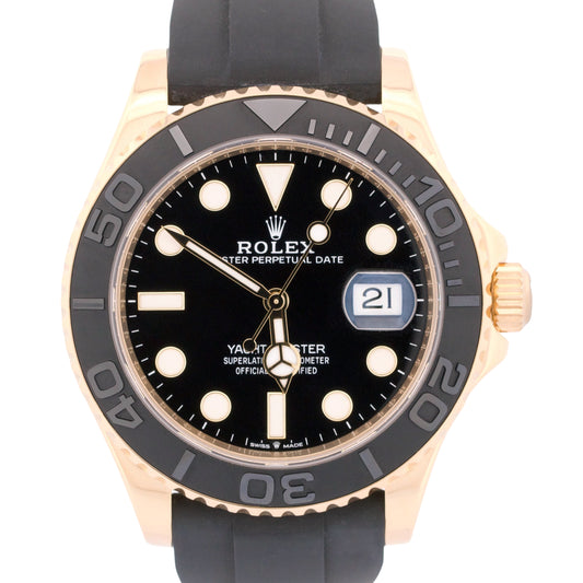 2022 PAPERS Rolex Yacht-Master 18K Yellow Gold Oysterflex 42mm 226658 Watch BOX
