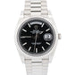 2022 Rolex Day-Date President 228239 Black 18K White Gold Fluted 40mm Box Papers