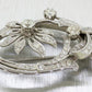 Antique Art Deco Platinum 3.00ctw F/VS2 Diamond Floral Oval Brooch Pendant