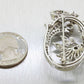 Antique Art Deco Platinum 3.00ctw F/VS2 Diamond Floral Oval Brooch Pendant