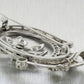 Antique Art Deco Platinum 3.00ctw F/VS2 Diamond Floral Oval Brooch Pendant