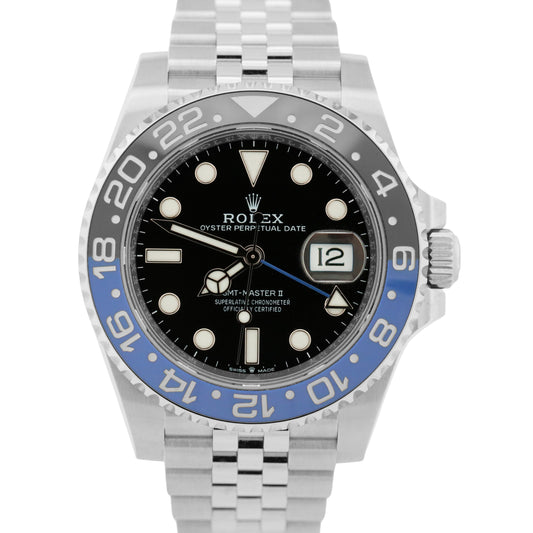 2025 PAPERS Rolex GMT-Master II BATGIRL Blue Black JUBILEE 40mm 126710 BLNR BOX