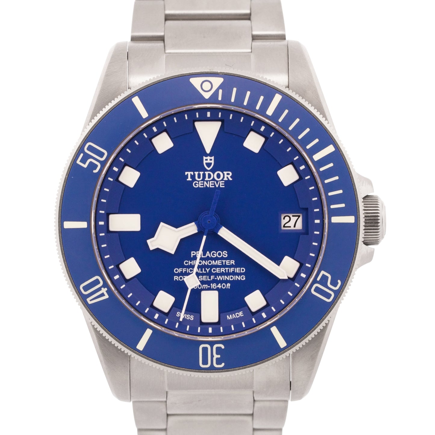 2022 PAPERS Tudor Pelagos BLUE Ceramic Matte TITANIUM 42mm 25600TB Watch BOX