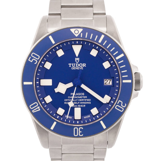 2022 PAPERS Tudor Pelagos BLUE Ceramic Matte TITANIUM 42mm 25600TB Watch BOX