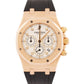 MINT Audemars Piguet Royal Oak Chronograph WHITE 18k Rose Gold 39mm 26022OR