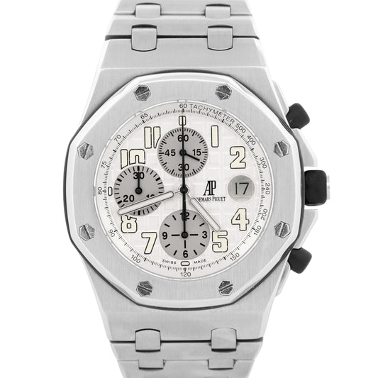 Audemars Piguet Royal Oak Offshore SILVER Chronograph Stainless Steel 25721ST