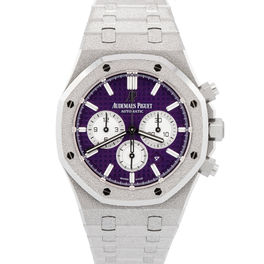Audemars Piguet Royal Oak 41 Chrono FROSTED GOLD PURPLE 26331BC.GG.1224BC.01 B+P