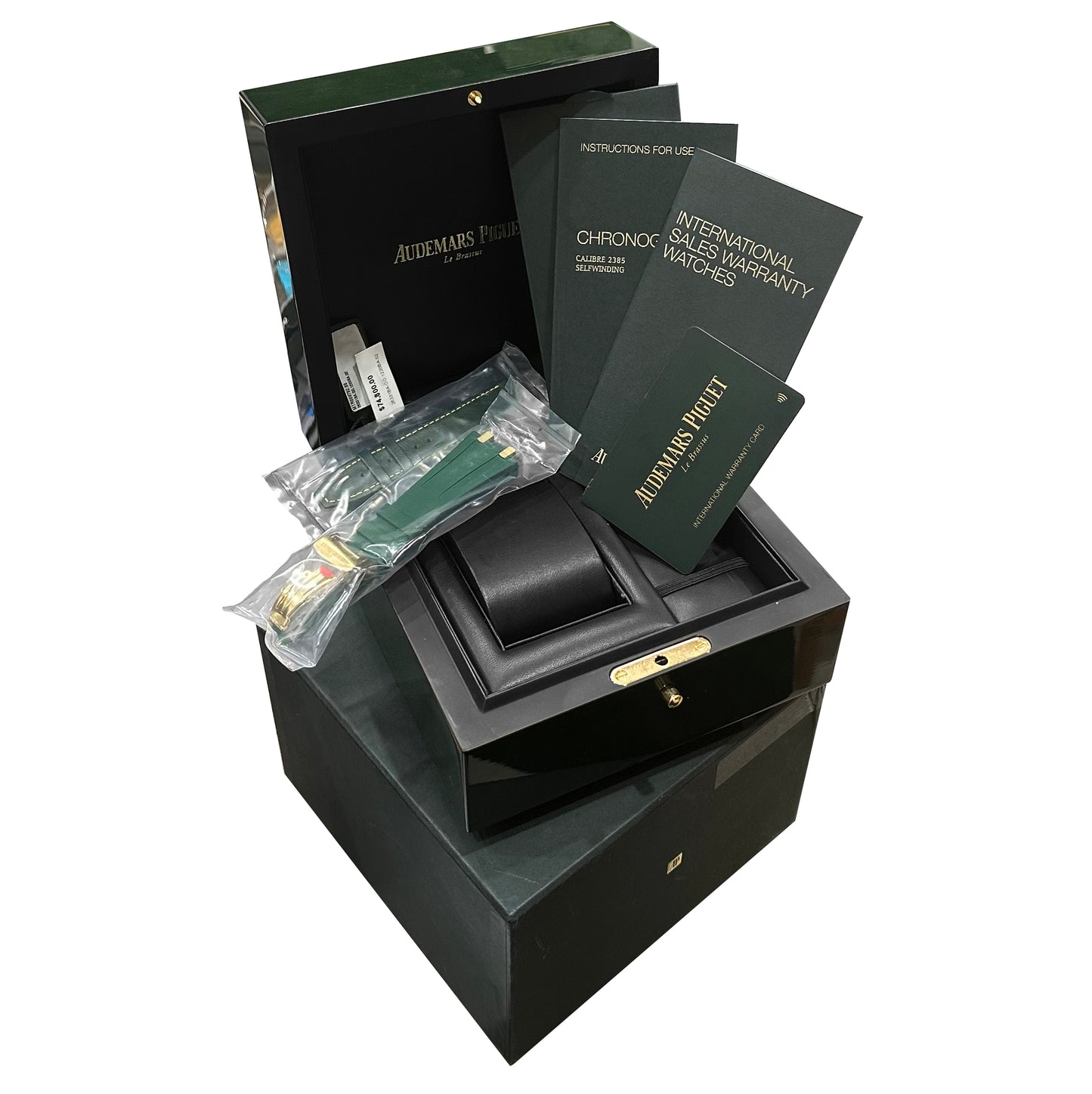 BRAND NEW Audemars Piguet Royal Oak Chronograph 41 GREEN Yellow Gold 26331BA B+P