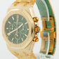 BRAND NEW Audemars Piguet Royal Oak Chronograph 41 GREEN Yellow Gold 26331BA B+P