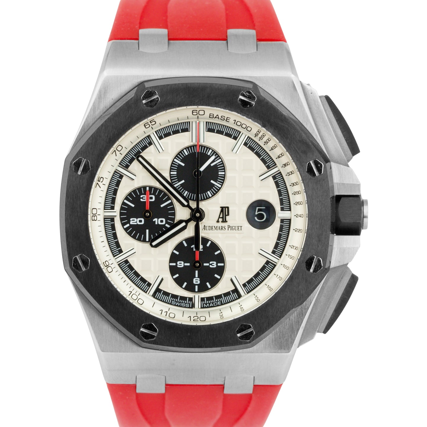 Audemars Piguet Royal Oak Offshore PANDA White Red Rubber Stainless 44mm 26400SO
