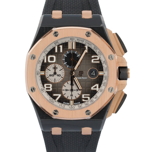 PAPERS Audemars Piguet Royal Oak Offshore CERAMIC 18K Gold 44mm 26405NR BOX