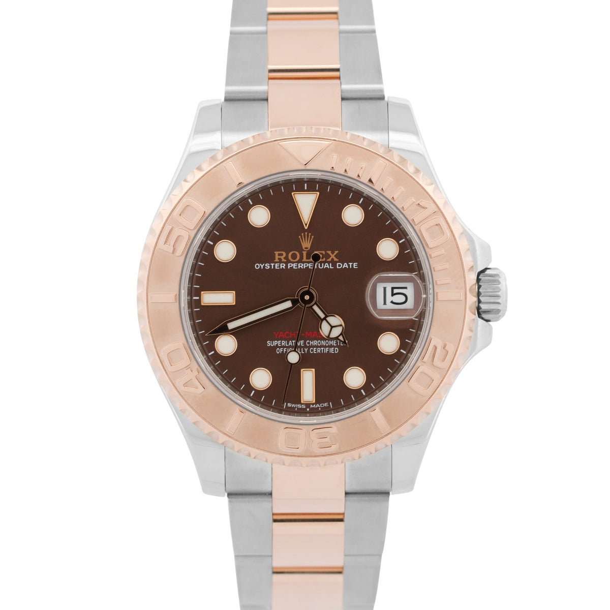 2020 Rolex Yacht-Master 268621 37mm Chocolate Brown Steel 18K Gold Box Papers