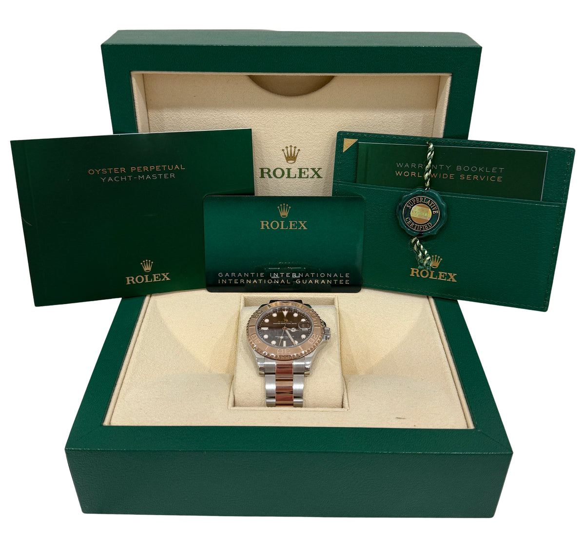 2020 Rolex Yacht-Master 268621 37mm Chocolate Brown Steel 18K Gold Box Papers