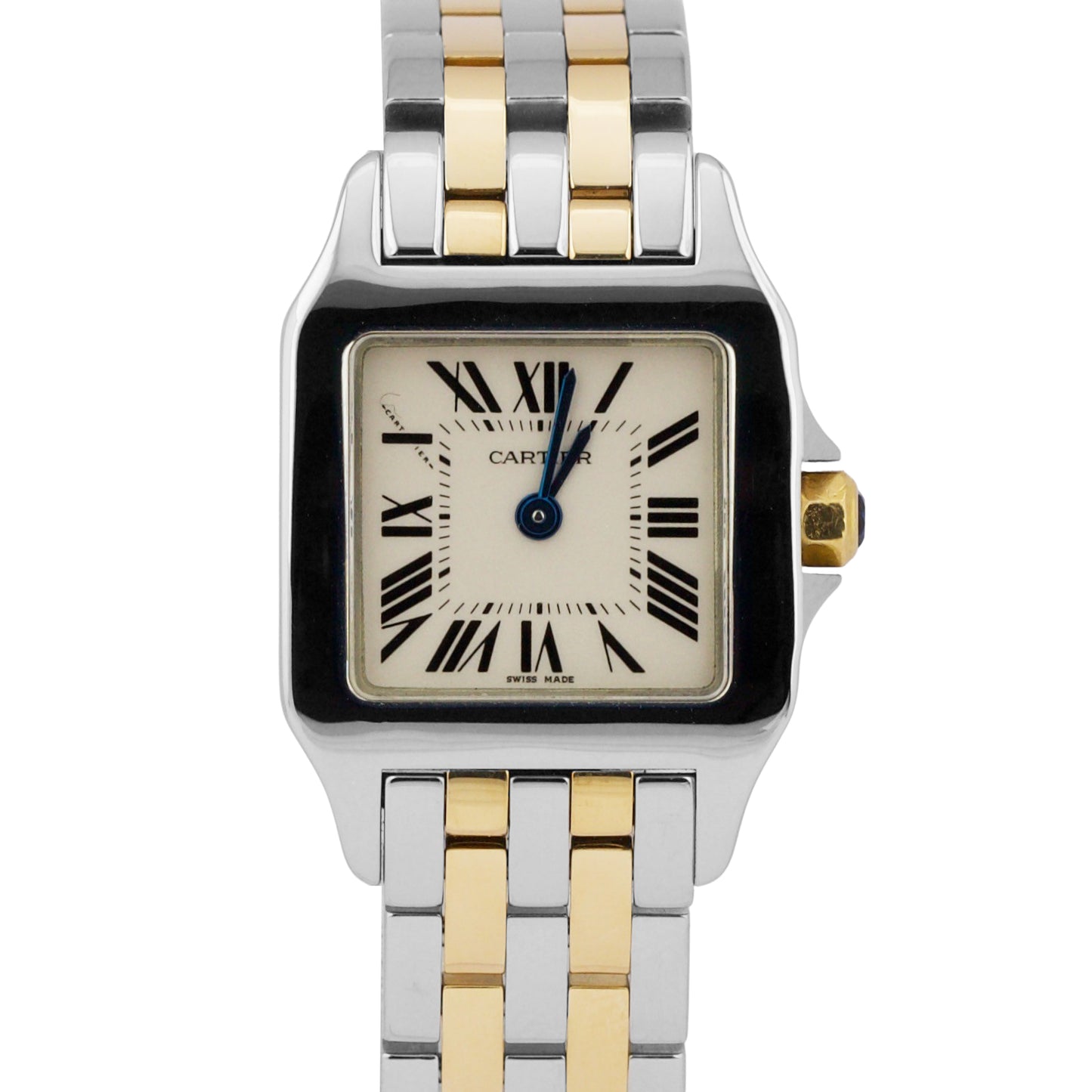 MINT Cartier Santos Demoiselle 20mm Ivory 18K Gold Stainless Steel W25066Z6 2698