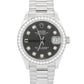 PAPERS Rolex DateJust President 31mm 18k FACTORY RHODIUM DIAMOND 278289RBR BOX