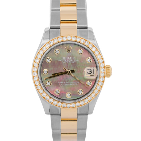 Rolex DateJust MOP DIAMOND 31mm Two-Tone 18k Gold Steel OYSTER 278383RBR Watch