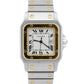 Cartier Santos Two-Tone 18k Gold Stainless Steel WHITE Roman Automatic 29mm 2961