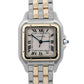 Ladies Cartier Panthere Midsize IVORY 18K Gold Steel TWO ROW 27mm Quartz 83949
