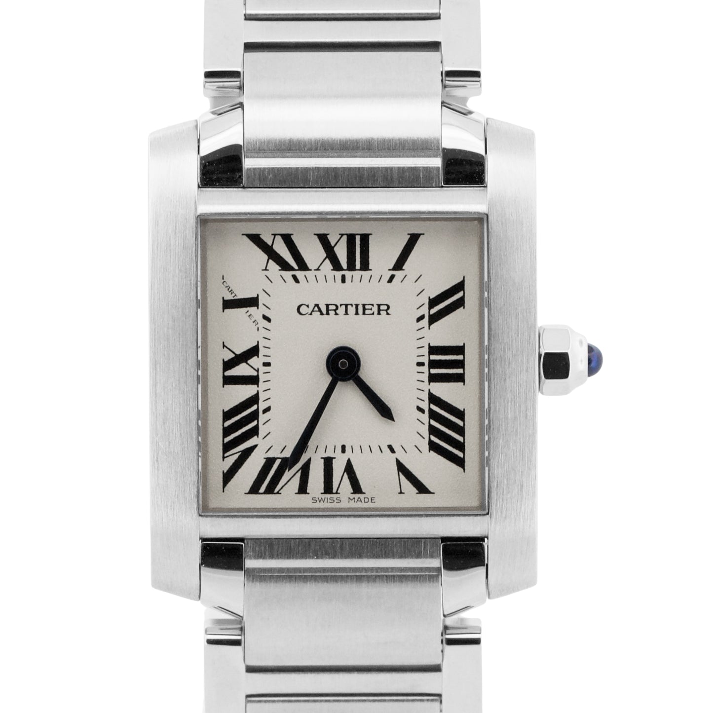 2021 PAPERS Cartier Tank Francaise 20mm IVORY Quartz Steel W51008Q3 3217 BOX