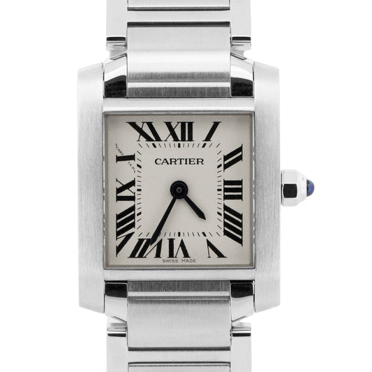 2021 PAPERS Cartier Tank Francaise 20mm IVORY Quartz Steel W51008Q3 3217 BOX
