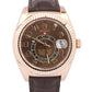 MINT Rolex Sky-Dweller 42mm CHOCOLATE ARABIC Brown 18K Rose Gold 326135 BOX