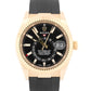 2021 Rolex Sky-Dweller 326238 18K Yellow Gold Black Oysterflex 42mm Box Papers