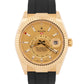 Rolex Sky-Dweller 326238 18K Yellow Gold Champagne Oysterflex Rubber 42mm Box