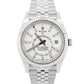 Rolex Sky-Dweller WHITE Stainless Steel 18K White Gold 42mm JUBILEE 326934 Watch