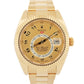 MINT PAPERS Rolex Sky-Dweller CHAMPAGNE ARABIC 18K Yellow Gold 42mm 326938 BOX