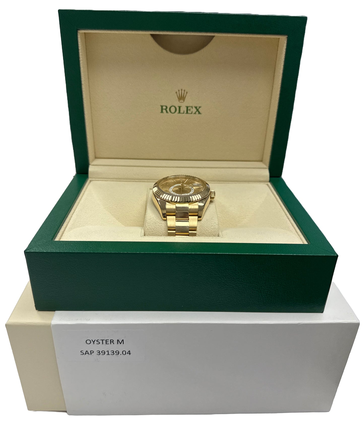 MINT Rolex Sky-Dweller CHAMPAGNE ARABIC 18K Yellow Gold Oyster 42mm 326938 BOX