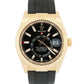 2023 Rolex Sky-Dweller BLACK 18K Yellow Gold Rubber OYSTERFLEX 42mm 336238 BOX