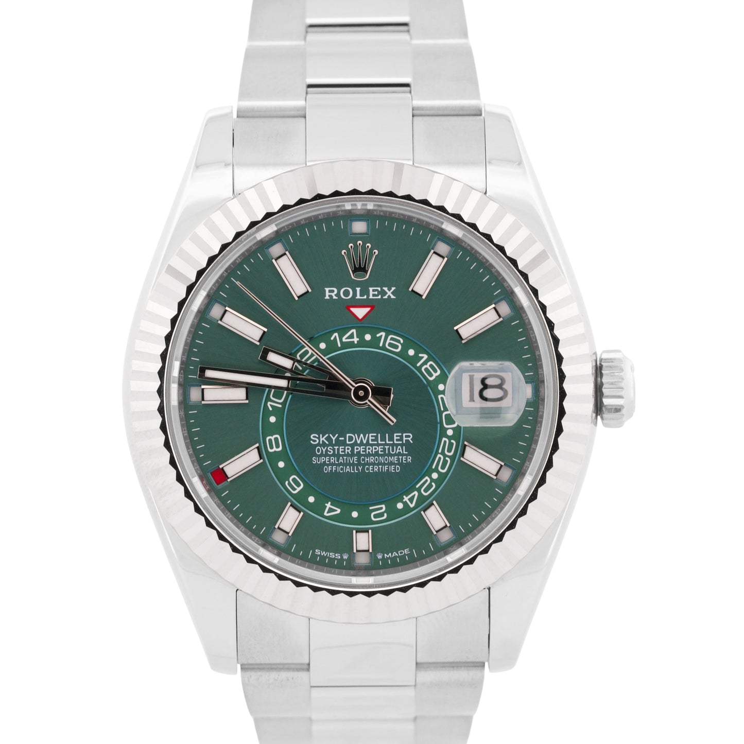 Rolex Sky-Dweller MINT GREEN 42mm Stainless Steel 18K Gold OYSTER 18K 336934